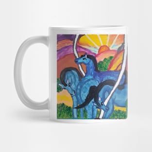 Blue Horses Mug